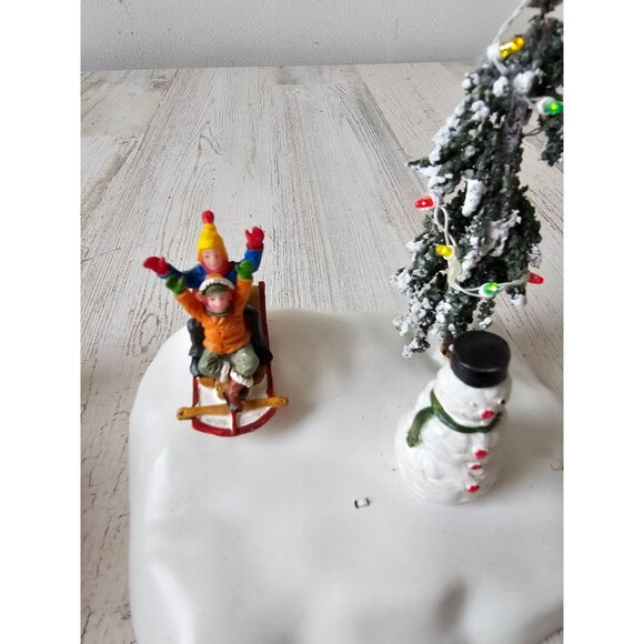 Lemax AS IS flooding light up tree snowman village accessory Xmas tree - Picture 5 of 7